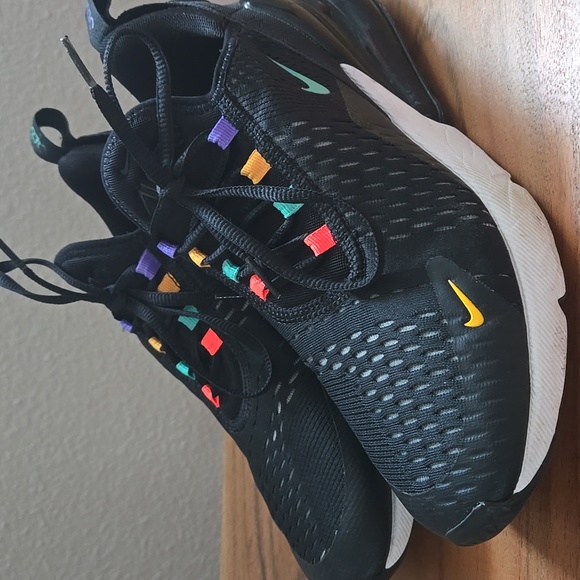 Nike Shoes - Nike Air Max 270 Black Sneakers with Multicolor Accents